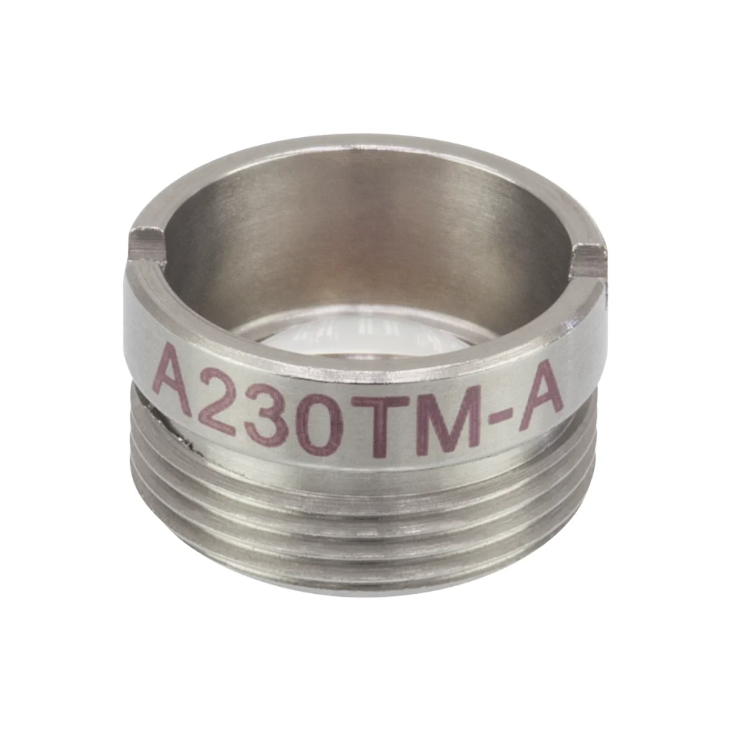 Thorlabs A230-A非球面透镜 f = 4.51 mm NA = 0.55 WD = 2.91 mm 未安装 增透膜:350-700 nm