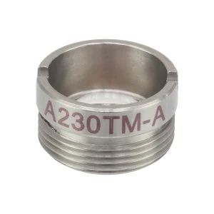 Thorlabs A230TM-A非球面透镜 f = 4.51 mm NA = 0.55 WD = 2.53 mm 已安装 增透膜：350-700 nm