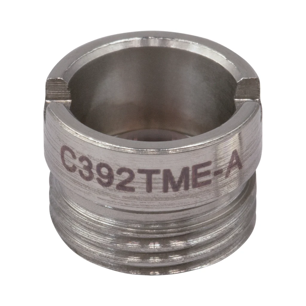 Thorlabs C392TME-A非球面透镜 f=2.8 mm NA=0.60 WD = 1.0 mm 已安装 增透膜:350 - 700 nm