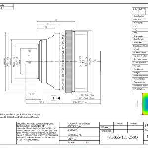 BC SL-355-155-250Q 紫外场镜 355nm 155×155mm幅面