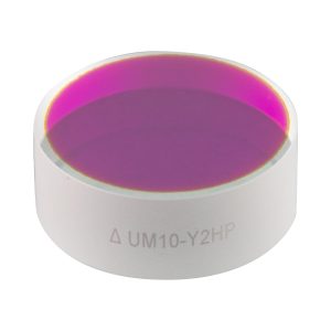 Thorlabs UM10-Y2HP 激光线反射镜,用于皮秒掺镱激光器,Ø1英寸,二倍频,500 - 550 nm