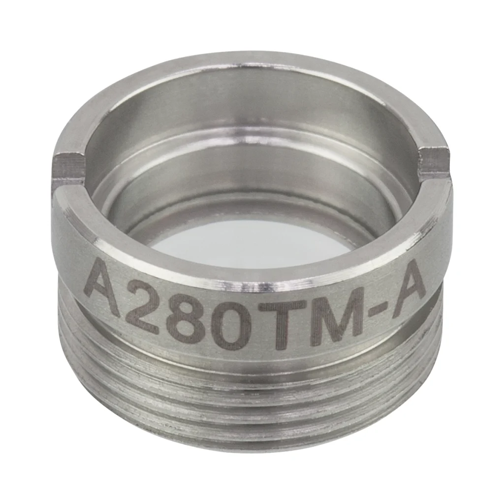 Thorlabs A280TM-A非球面透镜 f=18.40 mm NA=0.15 WD = 16.88 mm 已安装 增透膜:350-700 nm
