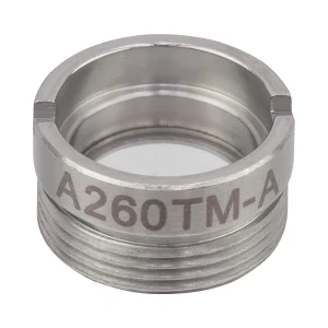 Thorlabs A260TM-A非球面透镜 f=15.29 mm NA=0.16 WD = 13.84 mm 已安装 增透膜：350-700 nm