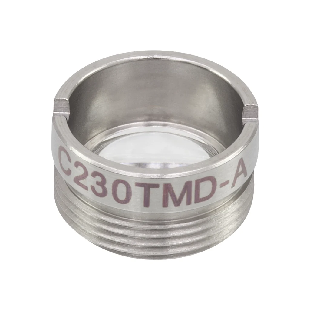 Thorlabs C230TMD-A非球面透镜 f = 4.5 mm NA = 0.55 WD = 2.4 mm 已安装 增透膜：350-700 nm