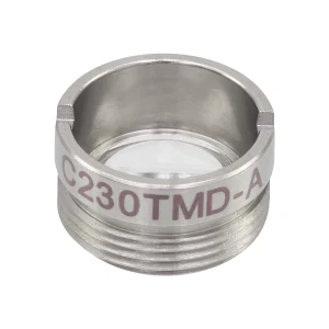 Thorlabs C230TMD-A非球面透镜 f = 4.5 mm NA = 0.55 WD = 2.4 mm 已安装 增透膜：350-700 nm