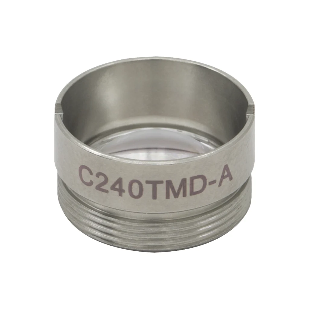 Thorlabs C240TMD-A非球面透镜 f=8.0 mm NA=0.50 WD = 3.8 mm 已安装 增透膜：350-700 nm