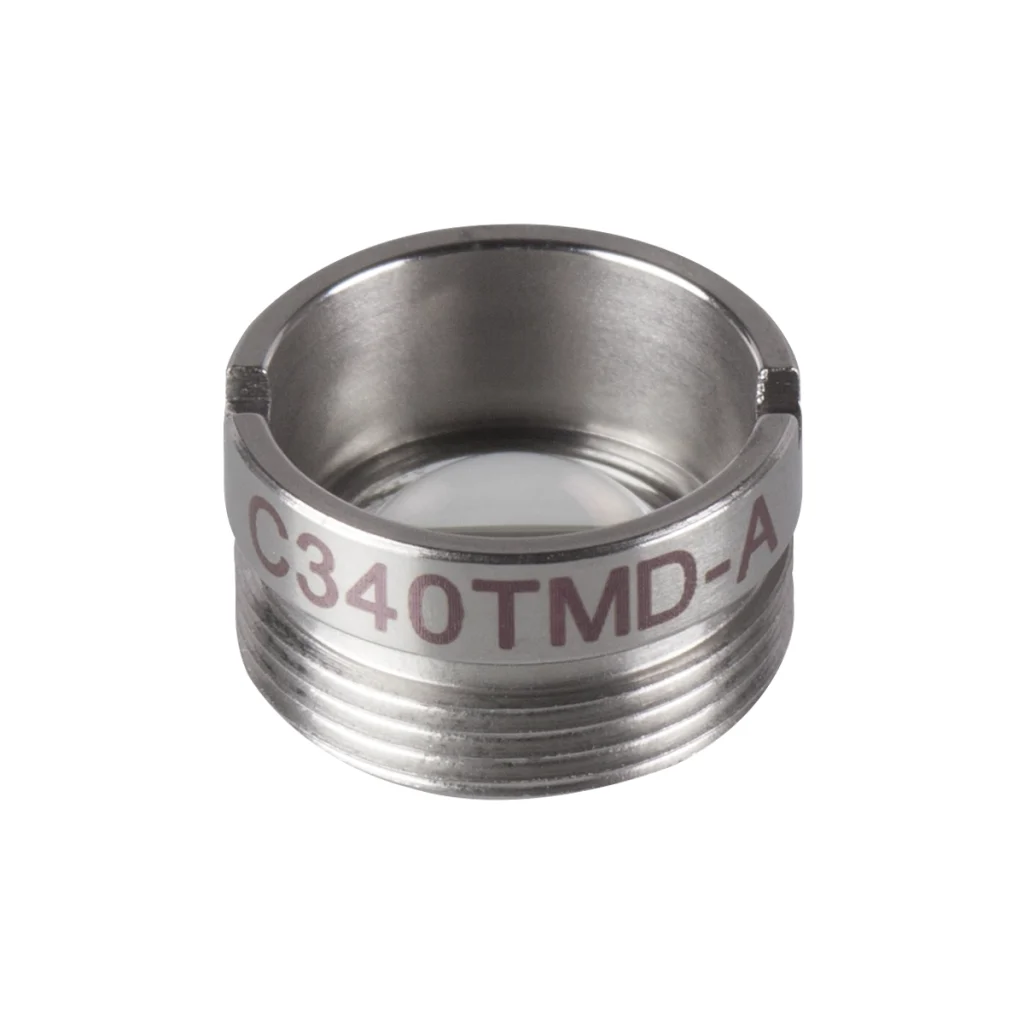 Thorlabs C340TMD-A非球面透镜 f = 4.0 mm NA = 0.64 WD = 0.9 mm 已安装 增透膜:350-700 nm