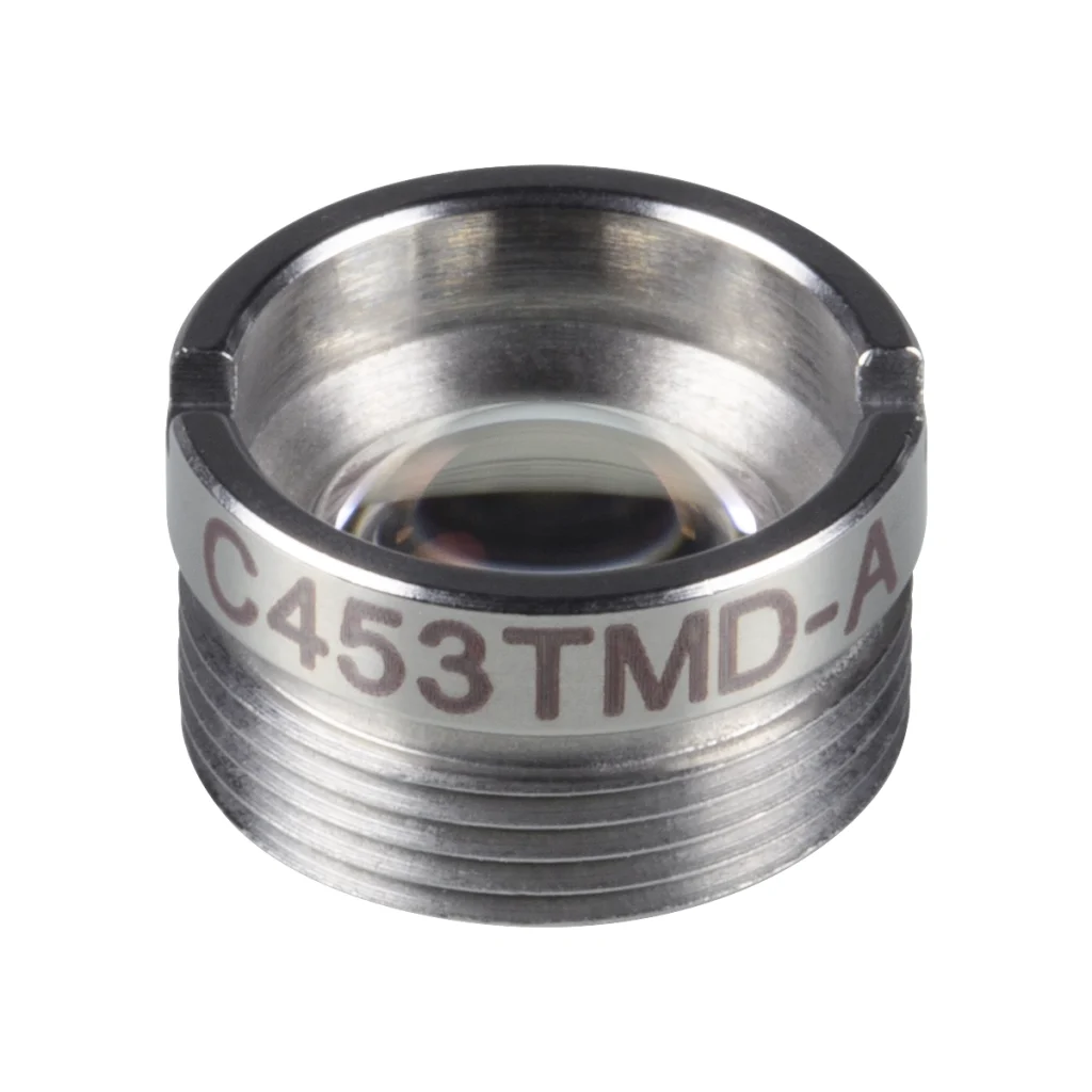 Thorlabs C453TMD-A非球面透镜 f = 4.6 mm NA = 0.50 WD = 0.9 mm 已安装 增透膜:350 - 700 nm