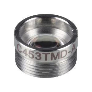 Thorlabs C453TMD-A非球面透镜 f = 4.6 mm NA = 0.50 WD = 0.9 mm 已安装 增透膜:350 - 700 nm