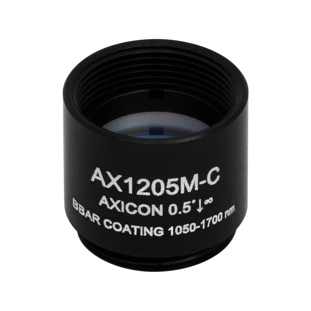 Thorlabs AX1205M-C 锥形透镜 N-BK7 Ø12.7mm(Ø1/2") 0.5° C膜(1050-1700nm)