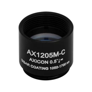 Thorlabs AX1205M-C 锥形透镜 N-BK7 Ø12.7mm(Ø1/2") 0.5° C膜(1050-1700nm)