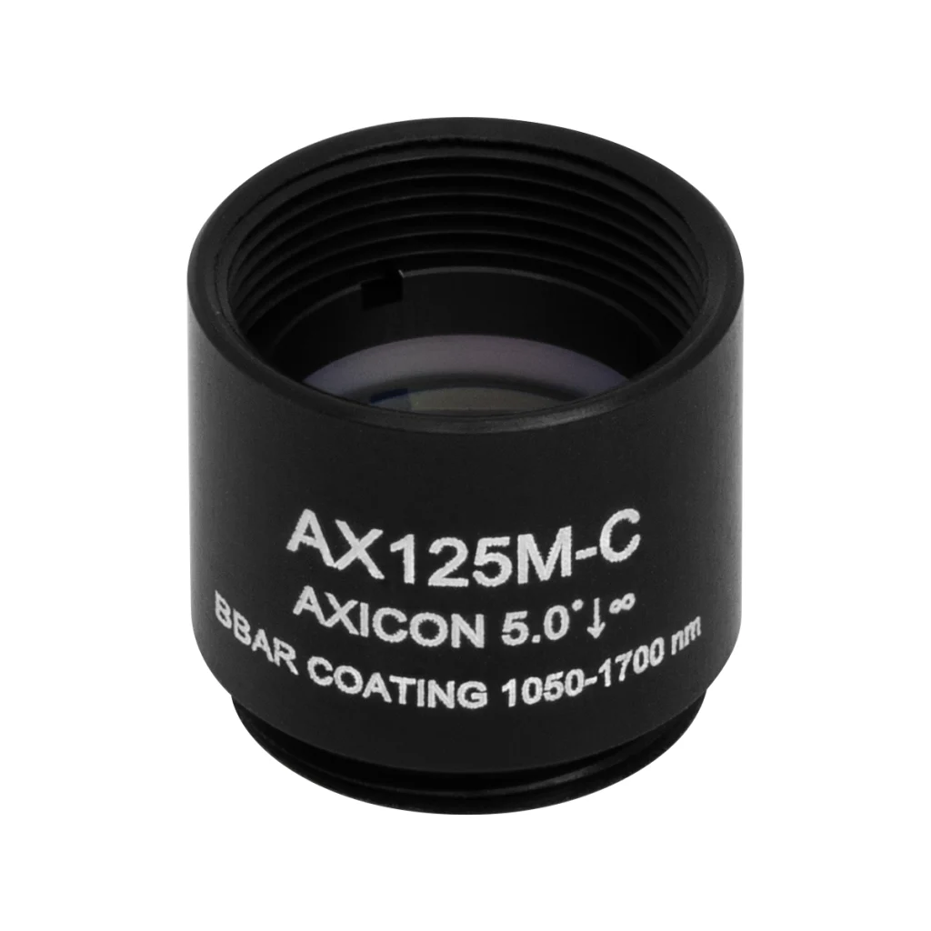Thorlabs AX125M-C 锥形透镜 N-BK7 Ø12.7mm(Ø1/2") 5.0° C膜(1050-1700nm)