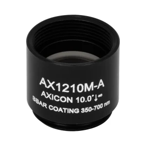 Thorlabs AX1210M-A 锥形透镜 N-BK7 Ø12.7mm(Ø1/2") 10.0° A膜(350-700nm)
