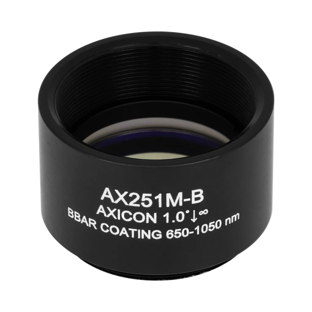 Thorlabs AX251M-B 锥形透镜 N-BK7 Ø25.4mm(Ø1") 1.0° B膜(650-1050nm)