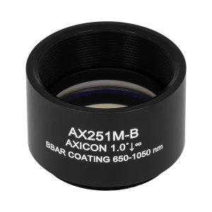 Thorlabs AX251M-B 锥形透镜 N-BK7 Ø25.4mm(Ø1") 1.0° B膜(650-1050nm)