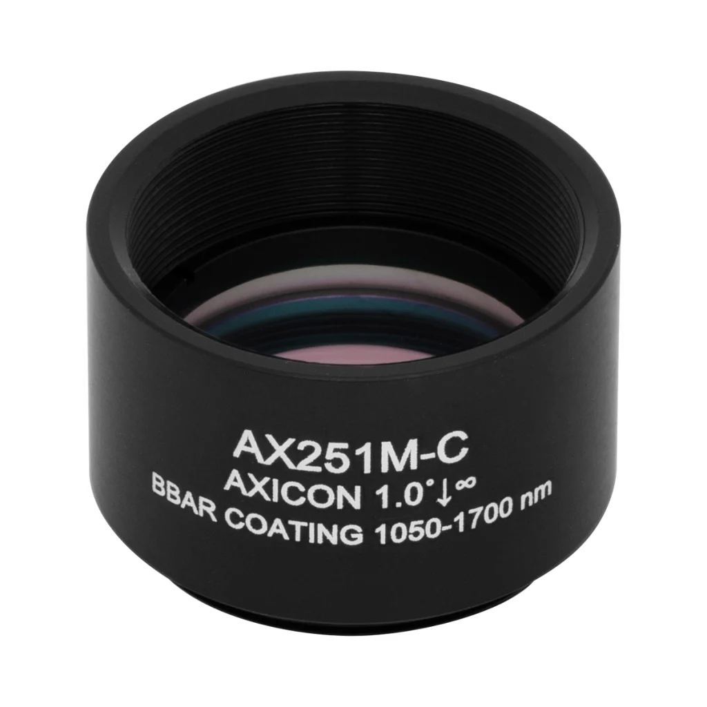 Thorlabs AX251M-C 锥形透镜 N-BK7 Ø25.4mm(Ø1") 1.0° C膜(1050-1700nm)