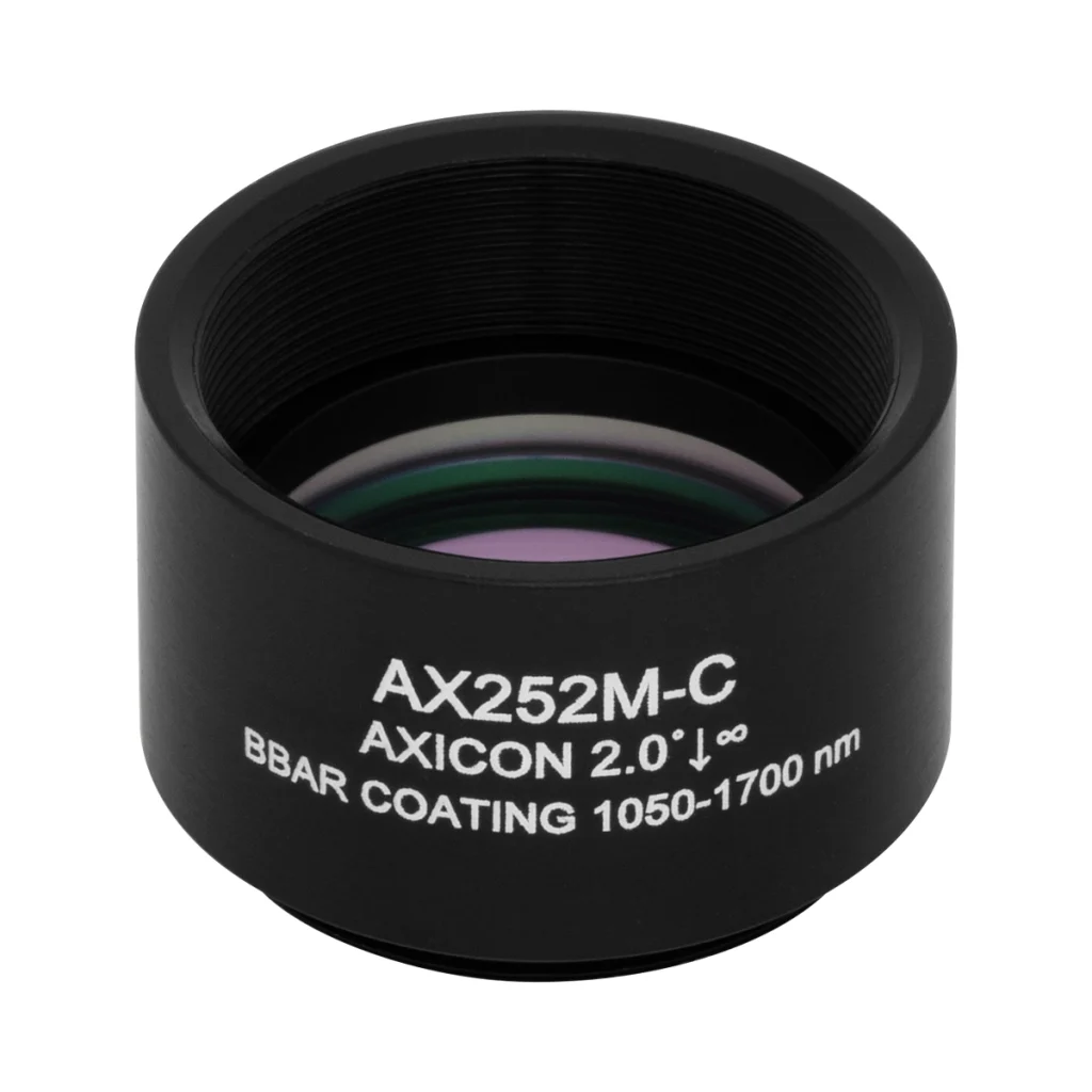 Thorlabs AX252M-C 锥形透镜 N-BK7 Ø25.4mm(Ø1") 2.0° C膜(1050-1700nm)