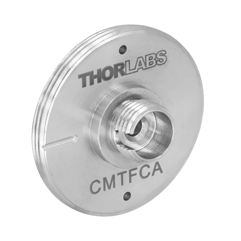 Thorlabs CMTFCA 带C-Mount(1.00"-32)螺纹的FC/APC光纤适配板,宽键(2.2mm)