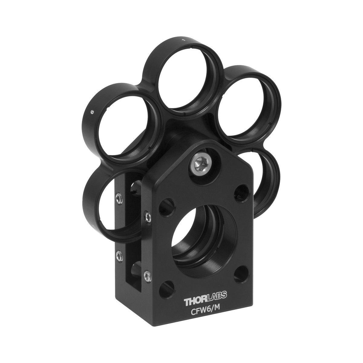 Thorlabs CFW6/M30 mm笼式滤光片转轮,用于六个Ø1英寸滤光片,M6和M4螺孔