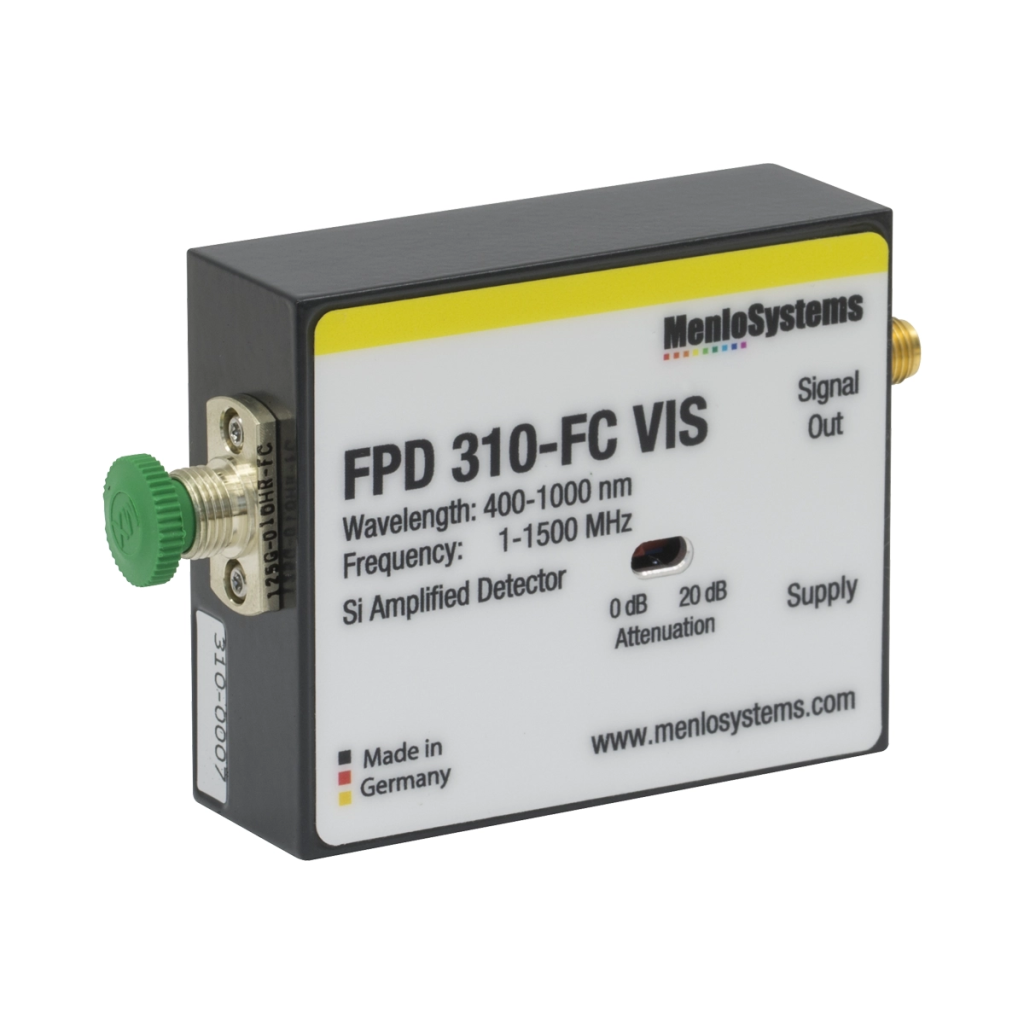 Thorlabs FPD310-FC-VIS 硅光电探测器,可调增益,高灵敏度PIN,带放大,400 - 1000 nm,1 MHz - 1.5 GHz