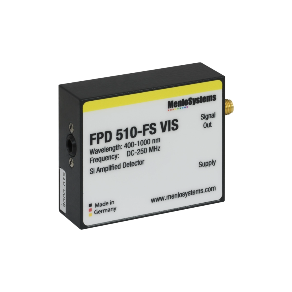 Thorlabs FPD510-FS-VIS 硅探测器,固定增益,高灵敏PIN探测器,400-1000 nm,带宽250 MHz,0.13 mm²,M4螺孔