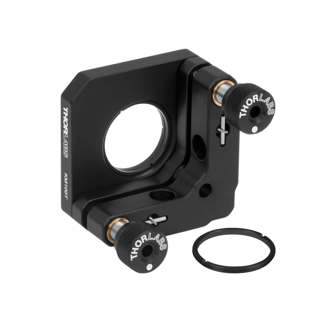 Thorlabs KM100T 薄型光学调整架 Ø1英寸 薄型光学调整架 ±4° 8mrad/圈
