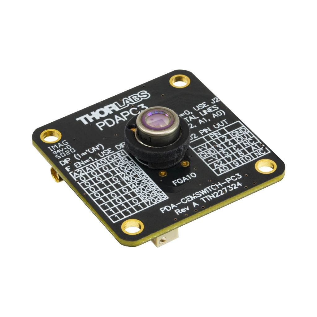 Thorlabs PDAPC3 铟镓砷探测器 900-1700nm 13MHz