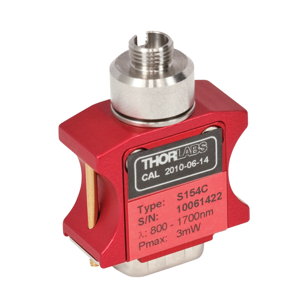 Thorlabs S154C 紧凑型光纤光电二极管功率探头,InGaAs,800 - 1700 nm,100 pW - 3 mW