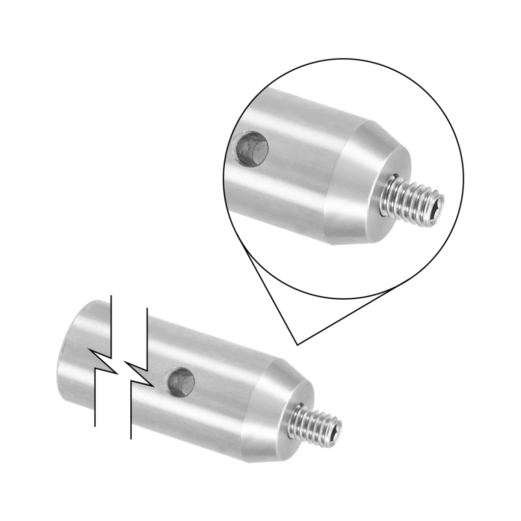 Thorlabs TR2 Ø1/2英寸光学接杆,不锈钢,8-32螺柱,1/4"-20螺纹孔,L=2英寸