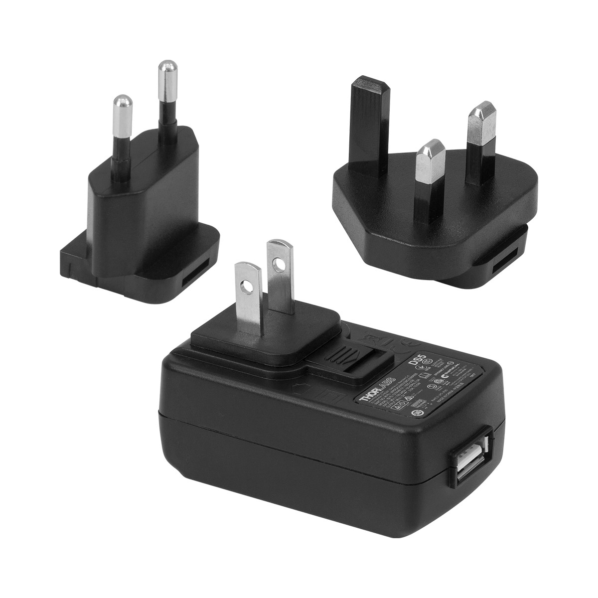 Thorlabs DS5 稳压电源,5 VDC,2 A,带USB Type-