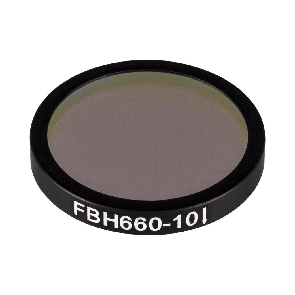 Thorlabs FBH660-10 硬膜带通滤光片,Ø25 mm,CWL = 660