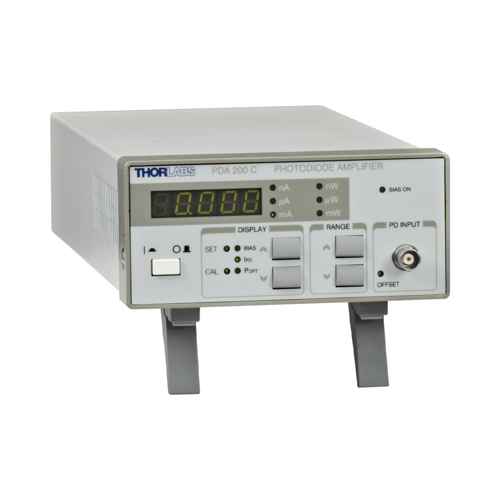 Thorlabs PDA200 台式光电二极管放大器 6档电流量程 100 nA - 10 mA 最高10 pA分辨率