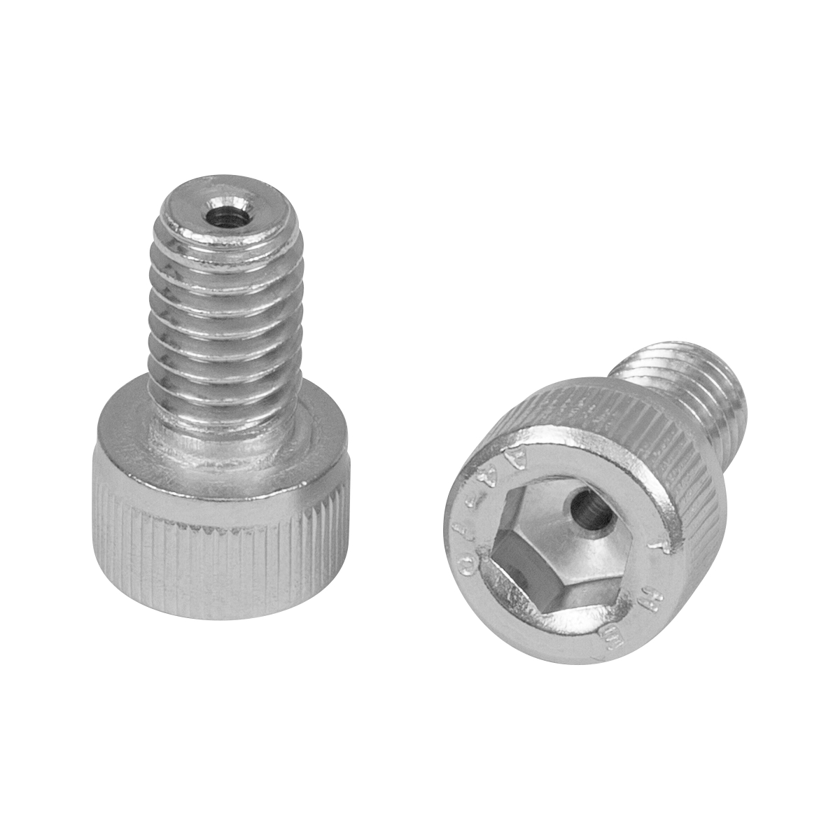 SH6MS10V 线性位移台 M6 x 1.0带帽螺丝,带通气孔,真空兼容,A4不锈钢,长10 mm,5个一包