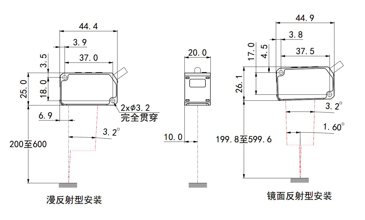 SD-C400传感器外形尺寸图