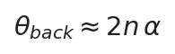 \theta_{back}\approx 2n\,\alph