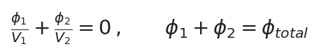 \frac{\phi_1}{V_1} + \frac{\ph