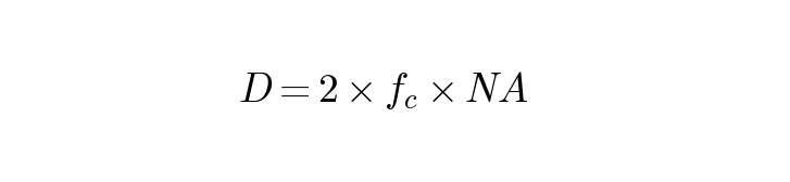 准直后光束直径公式 D=2fc×NA