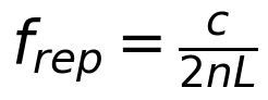 f_{rep} = \frac{c}{2nL}