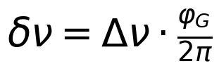\delta\nu = \Delta\nu \cdot \frac{\varphi_G}{2\pi}