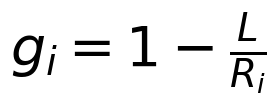g_i = 1 - \frac{L}{R_i}