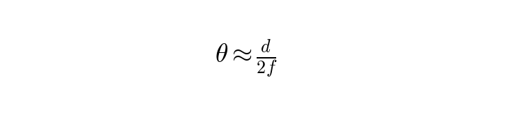 点光源残余发散角公式 θ≈d/(2f)