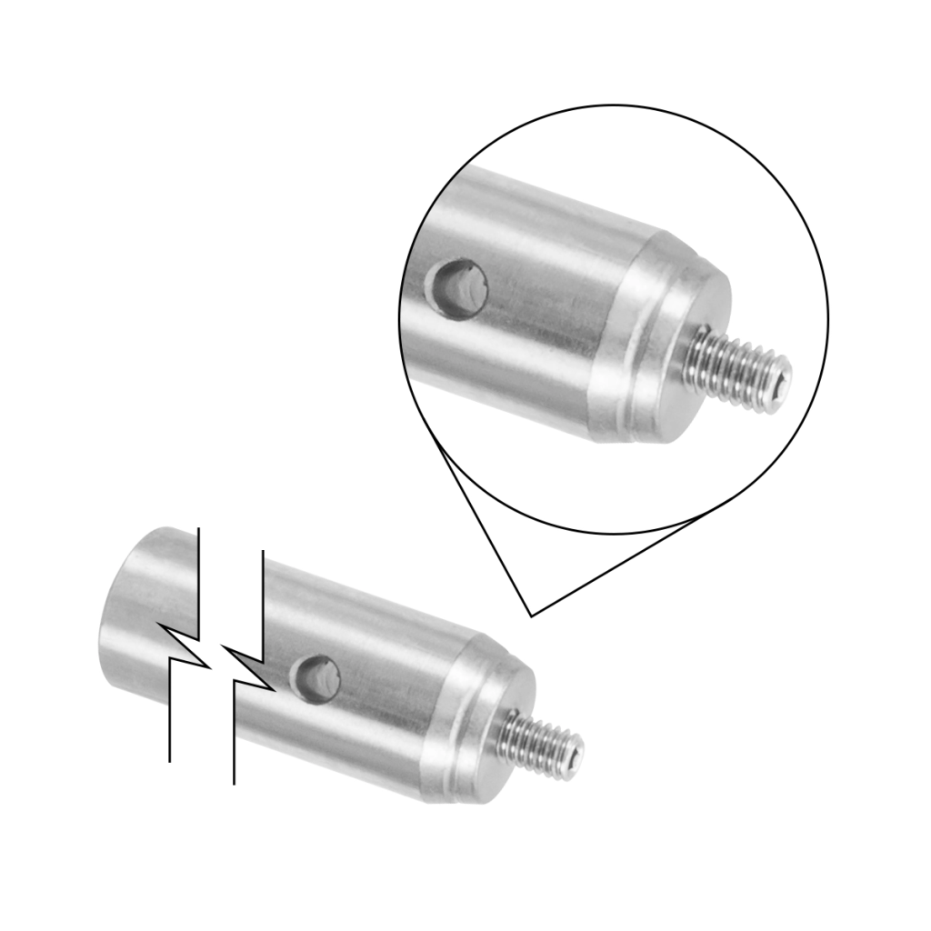 Thorlabs TR150/M - Ø12.7mm不锈钢接杆 M4螺柱 M6螺纹孔 L=150mm | 高飞激光